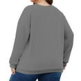 thumbnail image 5 of Dwellite Womens Plus Size Sweatshirts Crew Neck Long Sleeve Oversized Hoodies Fall Pullover Tops with Pockets 2025 Fashion Gray L, 5 of 6