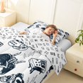 thumbnail image 3 of Homewish Cartoon Gaming Controller Twin Comforter Sets,Game Over Print Bedding Set,White,Gamepad Reversible,2pcs,1 Comforter and 1 Pillowcase, 3 of 7