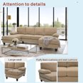 thumbnail image 5 of Leumius 104" U Shaped Sectional Sofa,Modern 4 Seat Oversized Sofa with Double Chaise for Living Room,Camel, 5 of 16