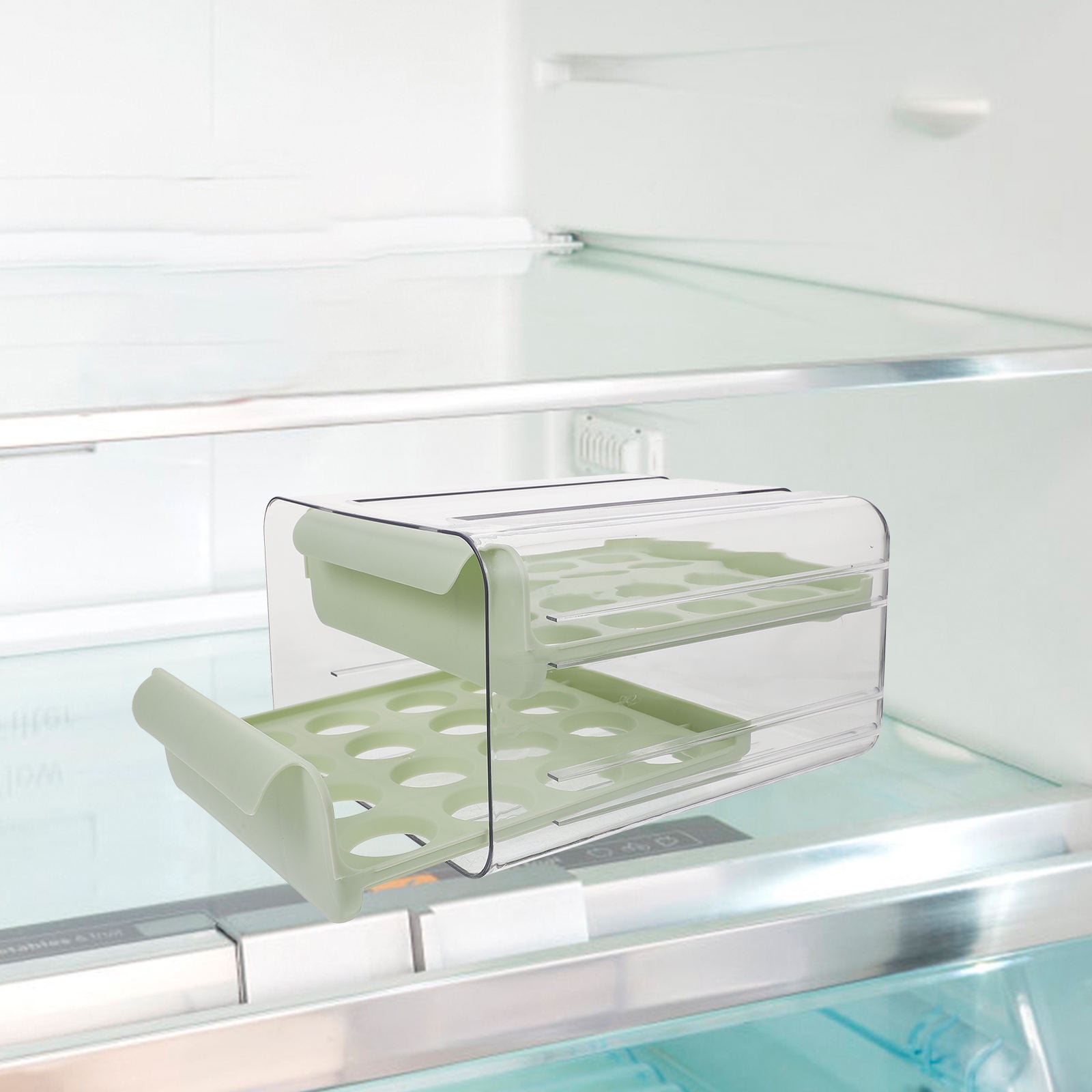 CRILSTYLEO Household Egg Organizer Fridge Organizer Eggs Plastic Refrigerator Organization 1Set