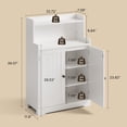 thumbnail image 4 of Asofer Bathroom Storage Cabinet Freestanding Floor Cupboard with 2 Doors, 2 Adjustable Shelves, White, 4 of 9