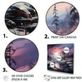 thumbnail image 3 of Designart "Winter Scenery With Aurora Borealis I" Aurora Borealis Picture Framed Wall Art Prints, 3 of 5