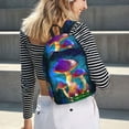 thumbnail image 5 of Bixox Magic Mushrooms ,Fireflies Printing Canvas Backpack Lightweight Casual Travel Backpack School Backpack Fits 15.6 Inch Notebook, 5 of 5