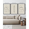 thumbnail image 5 of SHENIFY Black Abstract Wall Art 16x24in3pcs Black Framed Decor Minimalist Geometry Ring Grid Lines Graffiti & Street Prints Modern Art Decorative Ready To Hang, 5 of 5