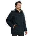 thumbnail image 5 of WenVen Men's Winter Coat Warm Puffer Jacket Windproof Parka with Detachable Hood Navy S, 5 of 12