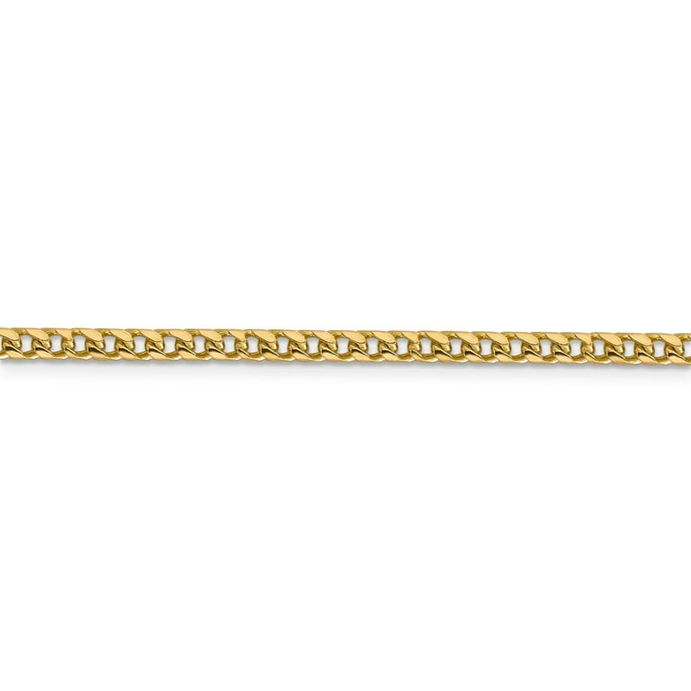 Solid 14k Yellow Gold 3mm Franco Foot Chain Ankle Bracelet Anklet