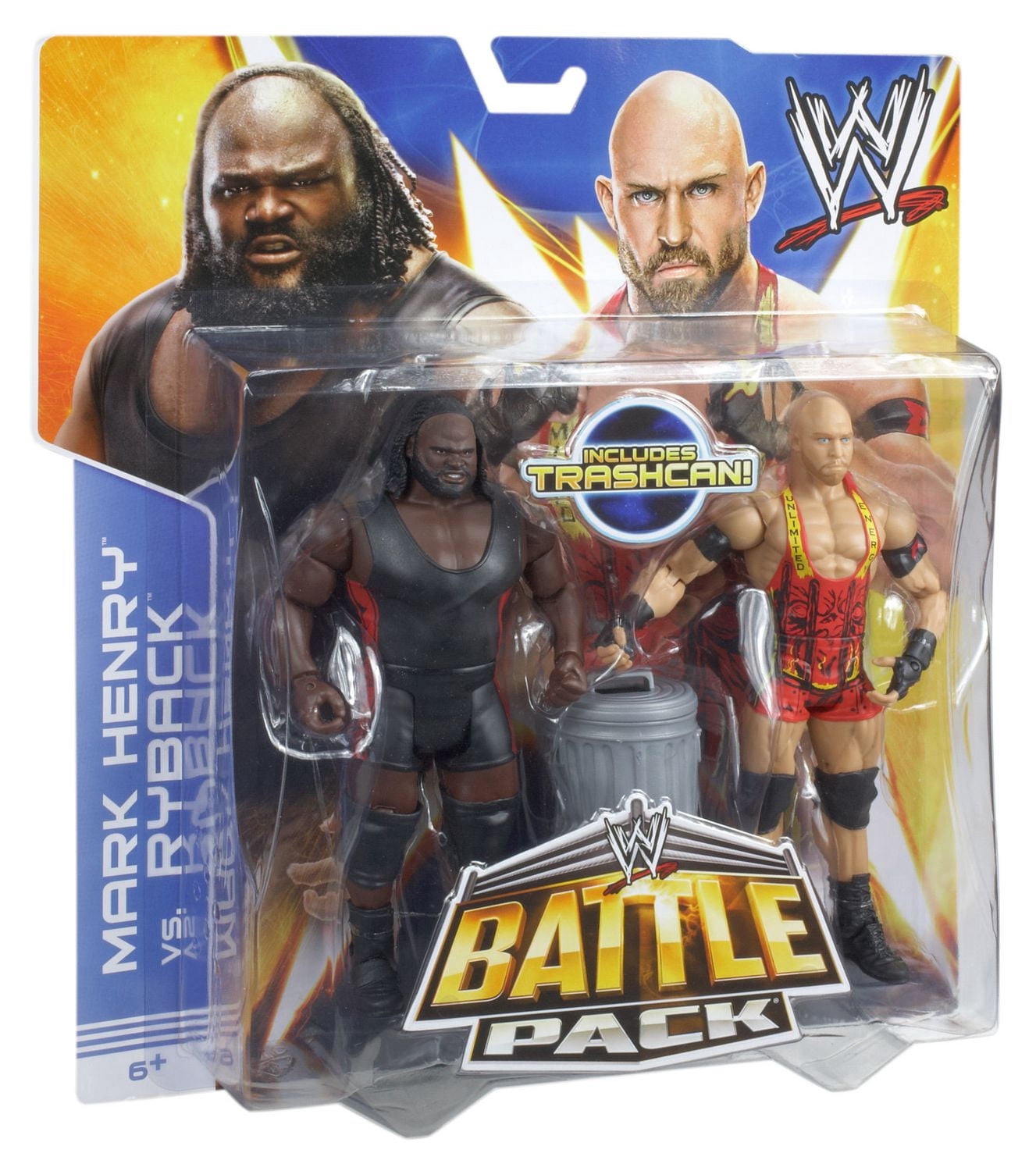 WWE Battle Pack Ryback vs. Mark Henry with Trashcan Figure 2-Pack