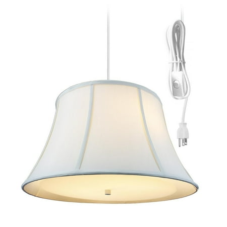 

Egg Shell 2 Light Swag Plug-In Pendant with Diffuser