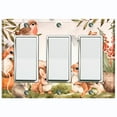 thumbnail image 1 of Metal Light Switch Plate Cover Forest Animals Deer Fox Bunny Squirrel ANM016, 1 of 13