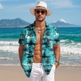 thumbnail image 2 of ZHANGDER Men's Hawaiian Shirt Short Sleeve Button Down Shirt Summer Tropical Beach Vacation Shirts, 2 of 7