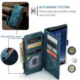 thumbnail image 6 of Wallet Case Compatible with Samsung Galaxy S8 Plus, Multifunctional Magnetic Closure Folio Case, [RFID Blocking] Durable PU Leather Flip Lanyard Strap Wristlet Zipper Card Holder Phone Case, Blue, 6 of 10