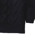 thumbnail image 4 of WQNVRNR Girls Fall Winter Sweater Cable Knit Soft Loose Mock Neck Long Sleeve Knit Pullover Black 8 Years, 4 of 7