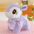 thumbnail image 1 of 2022 Cute Dream Deer Plush Toy / Big Eyed Deer Doll with Bow / Girl Sleeping Doll in Bed / Christmas GiftPurple25cm Deng Xun unisex, 1 of 2