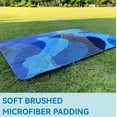 thumbnail image 4 of Whale Flotilla Extra Large Outdoor Picnic Blanket (60”x80”), Waterproof Wear-resistant Beach Blanket, Foldable Handy Mat Tote Spring Summer Great for Camping and Park, Blue, 4 of 6