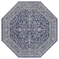 thumbnail image 3 of JONATHAN Y SANTA MONICA 8' Octagon Area Rug, Palazzo Vine and Border Textured Weave - Navy/Gray, SMB103A-8TGN, 3 of 3