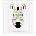 thumbnail image 3 of Ambesonne Zebra Shower Curtain, Colorful Exotic Funny, 69"Wx84"L, Multicolor, 3 of 3