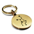 thumbnail image 1 of Stainless Steel Virgo (Maiden) Astrology Constellation Round Medallion Keychain Circle Ring, 1 of 2