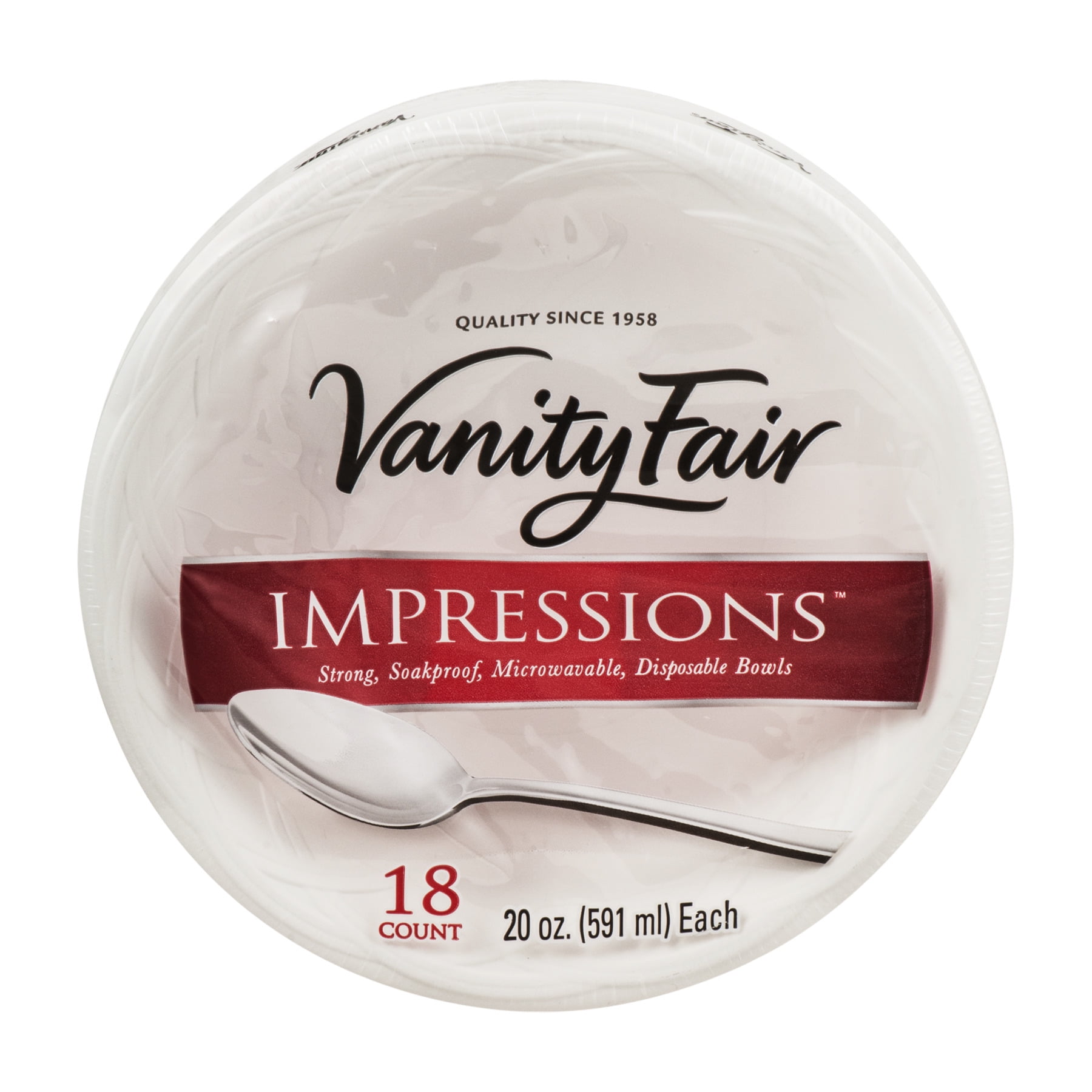 Vanity Fair Impressions Disposable Bowls 18 CT