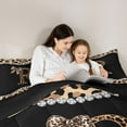 thumbnail image 5 of Castle Fairy Bow Letter Monogrammed R Twin Comforter Sets,Cheetah Print Bedding Set, 5 of 8