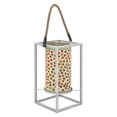thumbnail image 2 of Amazing Metal Mosaic Lantern 8"w 10"h, 2 of 3