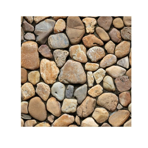 XIANXIAN 30x30 Cm Peel and Stick Floor Tiles Self Adhesive Vinyl Flooring Tile Natural River Stone Stickers Removable Wall Decals Kitchen Bathroom Laundry Porch Garden DIY Home Decoration