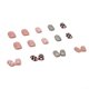 thumbnail image 3 of 24pcs Pink Checkerboard Nail Patch Sweet Style Removable Short Paragraph, 3 of 4