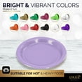thumbnail image 6 of Disposable Paper Plates Lavender, 6 3/4 Inches Paper Dessert Plates, Strong and Sturdy Disposable Plates for Party, Dinner, Holiday, Picnic, or Travel Party Plates, Pack of 50 - By Amcrate, 6 of 6