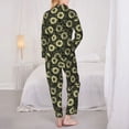 thumbnail image 6 of Goofa Sunflowers Printed Women’s 2 Piece Pajama Set Super,Pajamas Women's Long Sleeve Sleepwear Soft Button Down Loungewear Pjs Lounge Set Nightwear-Large, 6 of 9