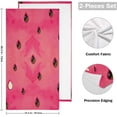 thumbnail image 2 of Coolnut Watermelon Soft Hand Towels, 2 PcsAbsorbent Bath Towel Decorative Fingertip Towels for Bathroom Gym Spa Hotel Beach Swimming Pool,14.4"x 28.3", 2 of 6