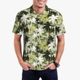 thumbnail image 3 of Balery Hawaii Palms Printed Men’s Short Sleeve Polo Shirt, Midweight Men's Shirt,Golf Polo shirts -Medium, 3 of 9