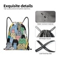 thumbnail image 3 of Yiaed Different Cats Print Drawstring Bags Drawstring Backpack Bulk String Back Pack Gym Sport Bag-Medium, 3 of 5