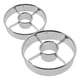 thumbnail image 1 of cortadores redondos de acero inoxidable para donas, reutilizables, herramientas profesionales para cortar galletas y donas., 1 of 5