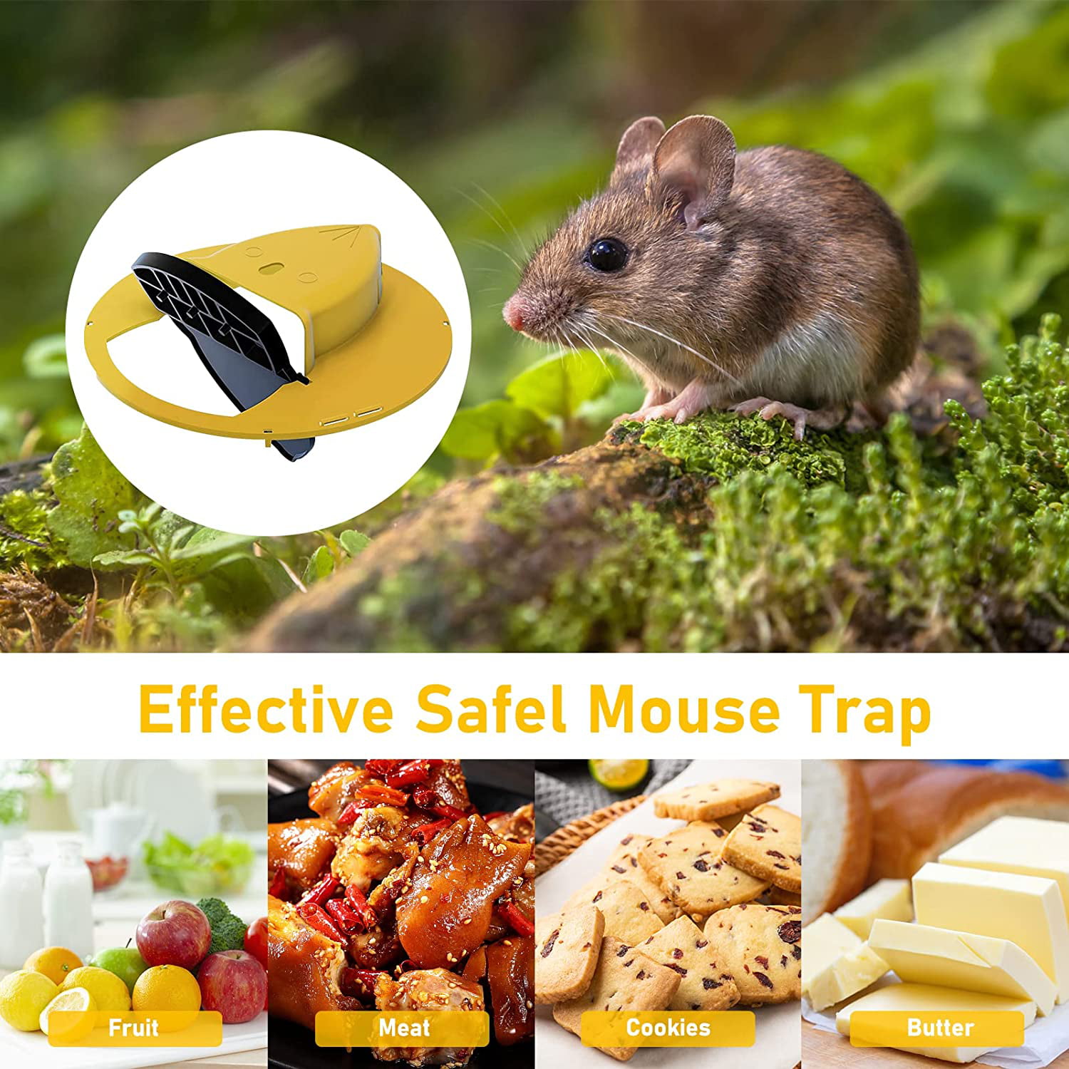 Mouse Rat Traps Bucket Lid 5 Gallon Bucket, Humane & Lethal