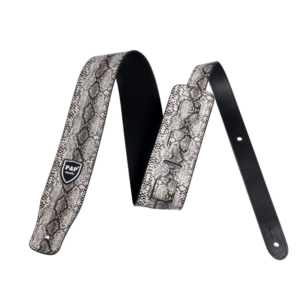 New Arrival Snakeskin Leather Guitar Strap Acoustic Guitar Electric