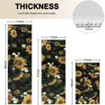 thumbnail image 4 of Black White Flower Sunflower Pattern Kitchen Rugs Sets Of 3,Kitchen Runner Rugs Non Skid Washable,Decorative Kitchen Floor Mats for Kitchen,Sink,Laundry,17"x30"+ 17"x47" + 17"x59", 4 of 6