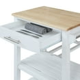 thumbnail image 6 of Convenience Concepts Ellaine 4 Tier Butcher Block Kitchen Cart with Drawer and Wine Rack, White/Butcher Block, 6 of 11
