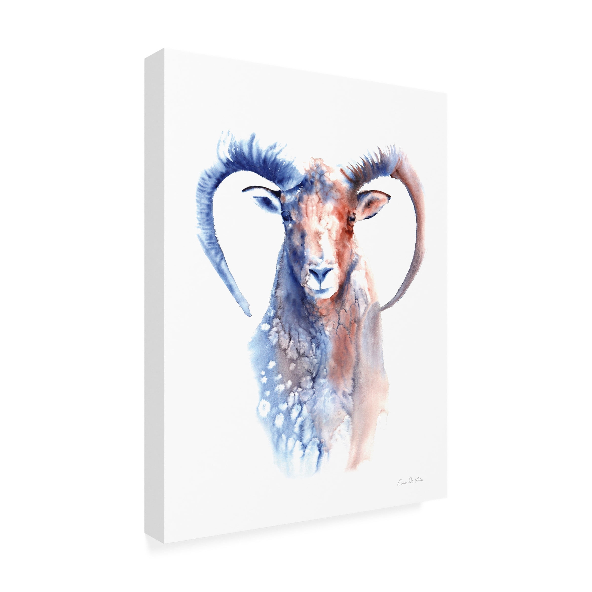 Aimee Del Valle 'Copper and Blue Ram' Canvas Art