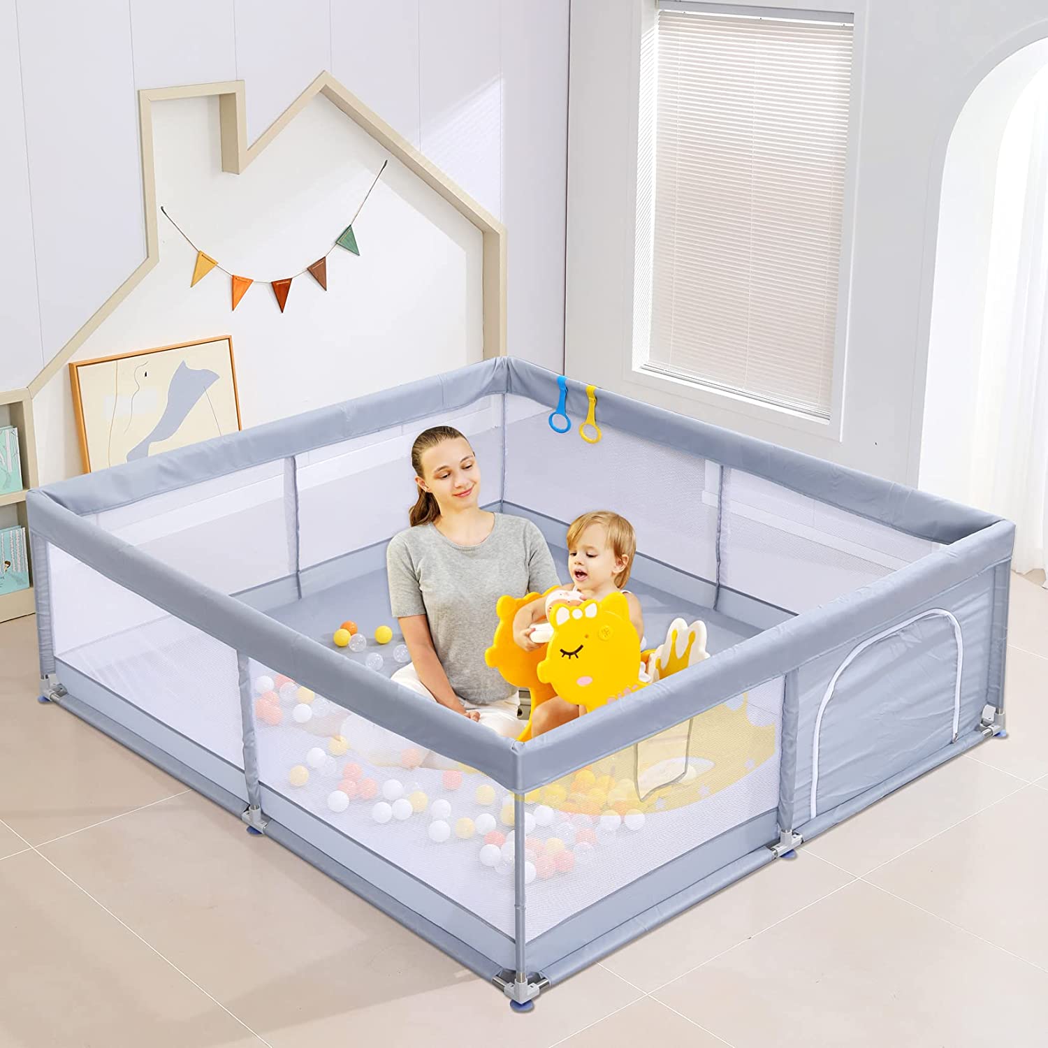Infant Shining Baby Playpen Playpens for Babies Indoor & Outdoor Playard Activity Center Sturdy