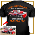 thumbnail image 3 of Drag Racing Personalized T-shirt, Drag Racing custom photo. t-shirt,father's day Xmas gift for Old men grandpa Drag Racers Print on the Back (RACE7-V2), 3 of 5