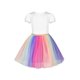thumbnail image 2 of Butterfly Vestido para Niña Cinturón Dorado Arcoíris Multicolor Tul Abullonado Princesa 7 Años, 2 of 7