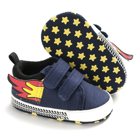 Autumn Baby Boy Anti-Slip Casual Walking Shoes Wings Design Sneakers Soft Soled First