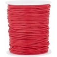 thumbnail image 1 of Cordón encerado de 1,5 mm, 100 yardas, hilo encerado rojo, cordón de algodón encerado, hilo para abalorios encerado., 1 of 9