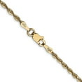 thumbnail image 2 of Diamond2Deal 14K Yellow Gold 2mm Extra Light Diamond-Cut Rope Chain Necklace for Women 22", 2 of 6