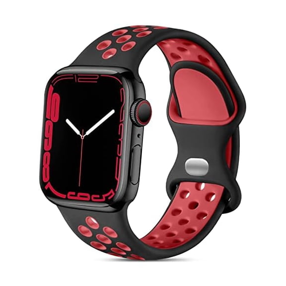 Bands Compatible with Apple Watch Band 44mm 46mm 45mm 42mm 49mm Ultra 3 2, Breathable Soft Silicone Sport Bands Replacement Wristband for iWatch SE 3 2 Series 11/10/9/8/7/6/5/4/3/2/1 Women Men