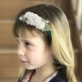 thumbnail image 3 of Laklulu 2 piezas de bandas para el cabello con diseño floral para niñas, corona de flores de tela no tejida para niñas y mujeres, 3 of 5