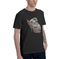 thumbnail image 2 of Sleeping Koala Men's T-Shirt Cotton 100% Summer Tops Fashion Casual Sleeping Koala Short Sleeves for Men Women Round Collar Top Tees, 2 of 6
