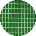 thumbnail image 1 of Ahgly Company Indoor Round Checkered Emerald Green Modern Area Rugs, 8' Round, 1 of 4