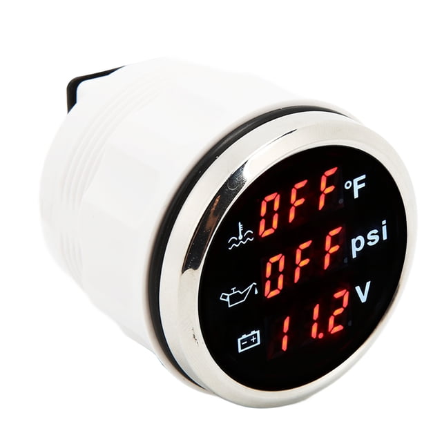 Voltage Pressure Meter, DC 9 To 32V Reusable Precise Oil Pressure Gauge Strong Versatility ABS Metal For Yacht