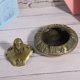 thumbnail image 5 of Cenicero de metal con tapa Artesanía retro de aleación de zinc Adornos innovadores Forma de faraón egipcio (bronceado), 5 of 8