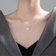 thumbnail image 4 of Snowflake Necklace Women Pendant Inlaid Rhinestone Clavicle Chain (Rose Gold, 1 pc), 4 of 4